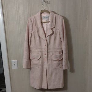 Banana Republic Blush Pink Cotton Linen Long Coat L